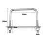 SG Store Lot de 2 boulons carrés en U avec filetage M10 - Largeur intérieure : 100 mm - Longueur : 100 mm - En acier inoxydable 