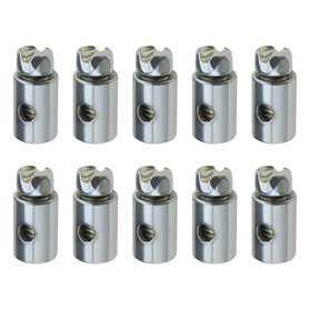 SG Store Lot de 5 butées de câble d'accélérateur - Extrémités de câble de Frein - Corps Rond - Diamètre du Trou du Fil : 2 mm -