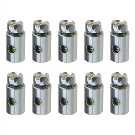 SG Store Lot de 5 butées de câble d'accélérateur - Extrémités de câble de Frein - Corps Rond - Diamètre du Trou du Fil : 2 mm -