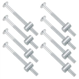 SG Store 48pcs M6 X 75 Mm Boulons M6 X 15 Mm Écrous Cylindriques Kits de de Chevilles Vis à Tête Creuse Hexagonale Plaquées Zinc