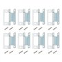 SG Store Lot de 8 charnières mécaniques à manivelle de 50 mm pour porte de placard de 15 à 19 mm pour porte de placard