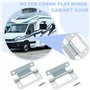 SG Store Lot de 8 charnières mécaniques à manivelle de 50 mm pour porte de placard de 15 à 19 mm pour porte de placard, camping-