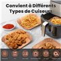 KitchenBoss Papier Cuisson Air Fryer 100 Pièces: Papier Sulfurisé pour Airfryer Carré 20 x 24 cm,Jetable Antiadhésive Papier Cui