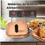 KitchenBoss Papier Cuisson Air Fryer 100 Pièces: Papier Sulfurisé pour Airfryer Carré 20 x 24 cm,Jetable Antiadhésive Papier Cui