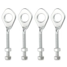 Briny River Lot de 2 Paires de Tendeurs de Chaîne de 12 Mm Ajusteurs d'essieu de 12 Mm avec écrous pour Moto Tout-Terrain 110 CC