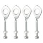 Briny River Lot de 2 Paires de Tendeurs de Chaîne de 12 Mm Ajusteurs d'essieu de 12 Mm avec écrous pour Moto Tout-Terrain 110 CC