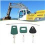 Briny River Lot de 6 clés d'équipement lourd avec porte-clés 777/C001/11039228 17225331 ELI80-0091 Compatible avec camion Volvo