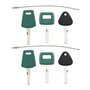 Briny River 6pcs Jeu de Clés pour équipement Lourd avec Porte-clés 777/C001/11039228 17225331 ELI80-0091 Compatible avec Volvo C