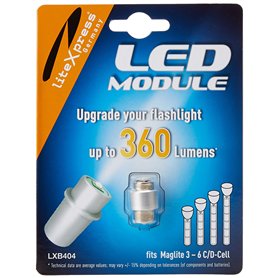 LiteXpress LXB404 Module à LED 360 lm pour lampe de poche Maglite à 4-6 piles C/D