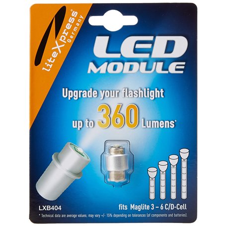 LiteXpress LXB404 Module à LED 360 lm pour lampe de poche Maglite à 4-6 piles C/D