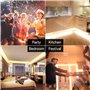 LE Ruban LED Blanc Chaud 5m, Bande LED Autocollant 300 LEDs SMD 2835 3000K, Bande LED Lumineuse 18W 1200lm pour Chambre, Plafond