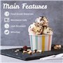 MATICAN Lot de 100 gobelets à glace en papier jetables de 255 ml pour aliments chauds ou froids, 255 ml, gobelets à friandises p