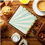 bord festonné pastel avec feuille d'or