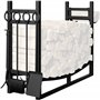 Amagabeli Porte Bûches de Cheminée avec 4 Outils 90cmx78cmx33cm range bûches pour intérieur et extérieur robuste support de supp