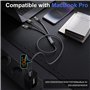 100W Câble USB C vers Câble Multi USB [2M] 3 en1 USB Câble vec écran LED Charge Rapide Chargeur USB avec Micro USB Type C Lightn