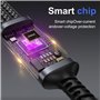 100W Câble USB C vers Câble Multi USB [2M] 3 en1 USB Câble vec écran LED Charge Rapide Chargeur USB avec Micro USB Type C Lightn