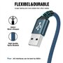 4 en 1 Câble Universel [1.2M] Multi USB Câble de Chargement en Nylon avec Micro USB Type C Lightning Câble pour