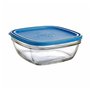 Panier-repas carré avec couvercle Duralex FreshBox Bleu 3 L 23 x 23 x 9 cm (4 Unités)