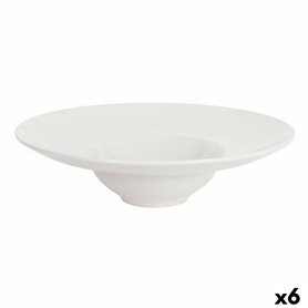Assiette à pâtes La Mediterránea Bari Ivoire Grès (6 Unités) (25 x 6