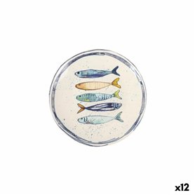 Assiette à dessert La Mediterránea Peixe Ø 20 cm (12 Unités)