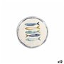 Assiette à dessert La Mediterránea Peixe Ø 20 cm (12 Unités)