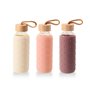 Bouteille d'eau Bewinner verre Silicone 400 ml 7 x 7 x 19,8 cm (24 Unités)