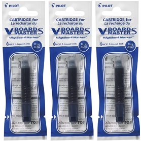 PILOT Lot de 3 Recharges pour V BOARD MASTER S bleu