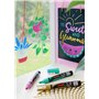 uni-ball 186217 UNI CHALK Marqueur pour fenêtre et craie avec pointe ogive PWE-5M Bleu métallisé