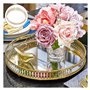 SPAKAMTZTK Vintage Verre Métal Métal Plateau De Stockage Gold Plaque Desktop Petits Articles Bijoux Plaque de Bijoux Plateau Mir