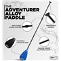 Pagaie de Sup en Alliage – 3 pièces réglables – Pagaie Flottante avec Manche en Aluminium et Lame en Nylon – Série Explorer Padd
