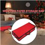 Kslogin Sac de rangement pour papier cadeau, rouleaux et ruban - Résistant aux déchirures - Avec 2 poches transparentes - 78,5 x