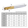 JCVHVOPOK Fraise Coupe Coupe 4-Bord CNC Coupe-Frais de Fraise de fraisage Frais de fraisage 1,5 mm-6 mm CNC Tête de fraisage d'e