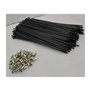 GBXVEMIAO Rayons électriques en acier inoxydable 12 G calibre 2,5 mm Longueur 117–256 mm Rayons en acier avec écrous et tétons a