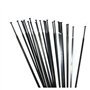 Lot de 12 rayons droits en acier inoxydable calibre 14G Roue de vélo de route Noir 280 mm