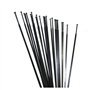 Lot de 12 rayons droits en acier inoxydable calibre 14G Roue de vélo de route Noir 280 mm