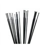 Lot de 12 rayons droits en acier inoxydable calibre 14G Roue de vélo de route Noir 280 mm