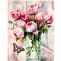 Papier de riz vintage sur le thème des fleurs, 20,5 x 26,5 cm – 6 images différentes de papier de mûrier imprimées 30 g/m² fibre