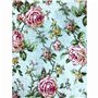 Papier de riz vintage sur le thème des fleurs, 20,5 x 26,5 cm – 6 images différentes de papier de mûrier imprimées 30 g/m² fibre