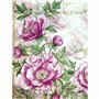 Papier de riz vintage sur le thème des fleurs, 20,5 x 26,5 cm – 6 images différentes de papier de mûrier imprimées 30 g/m² fibre