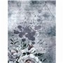 Papier de riz de mûrier avec fond bleu, 20,5 x 26,5 cm – 6 images différentes en papier de mûrier imprimé, 30 g/m², fibres visib