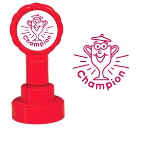 Xclamations Tampon auto-encreur carré rouge 22mm x 22mm x 22mm pour enseignants