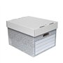 SUMMIT Lot de 5 grandes boîtes de rangement d'archives avec couvercles - En carton recyclé durable pour bureau