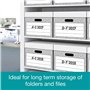 SUMMIT Lot de 5 grandes boîtes de rangement d'archives avec couvercles - En carton recyclé durable pour bureau, maison et déména