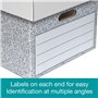 SUMMIT Lot de 5 grandes boîtes de rangement d'archives avec couvercles - En carton recyclé durable pour bureau, maison et déména
