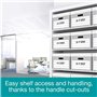 SUMMIT Lot de 5 grandes boîtes de rangement d'archives avec couvercles - En carton recyclé durable pour bureau, maison et déména