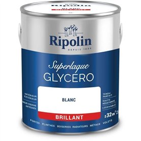 Laque glycéro blanc brillant - RIPOLIN - 2 L