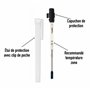 Thermomètre à yaourt - 150 mm - Avec étui de protection - Avec zones recommandées
