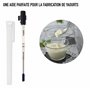 Thermomètre à yaourt - 150 mm - Avec étui de protection - Avec zones recommandées