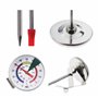 Thermomètre à lait pour café avec sonde en acier inoxydable de 175 mm Thermomètre à café avec clip Température du lait professio