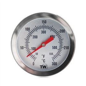 Thermometer World Thermomètre pour huile de friture en acier inoxydable avec clip 150 mm